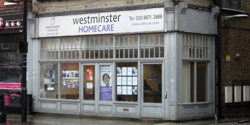 SHOP PREMISES LET IN PROMINENT POSITION